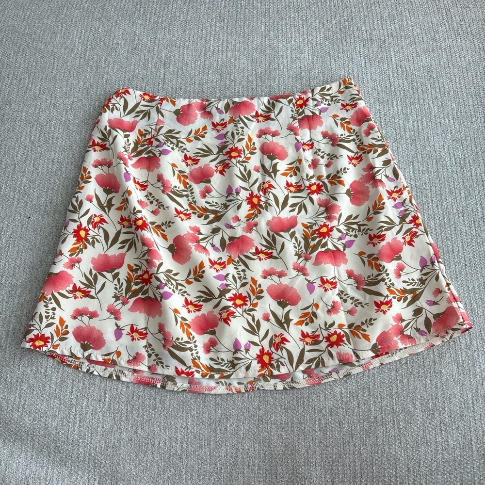 Princess Polly Pink Floral Mini Skirt
